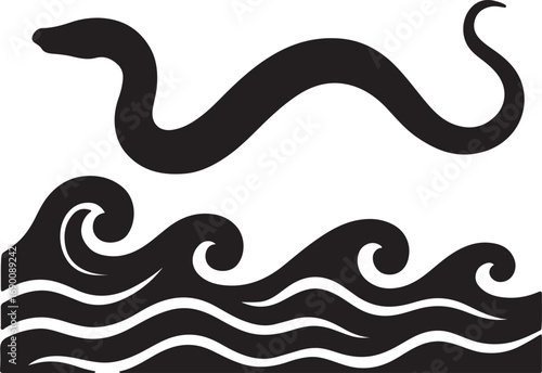 snake vector silhouette 