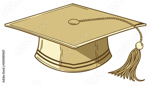 Graduation cap academic hat mortarboard graduation ceremony education learning knowledge achievement success university college school degree diploma tassel celebration commencement ceremony illustra.