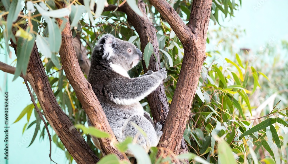 Fototapeta premium Koala in eucalyptus tree