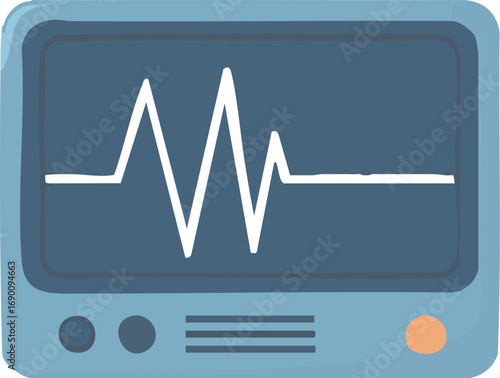 Ecg monitor displaying heartbeat rhythm in hospital setting showing vital signs for patient health and wellness.
