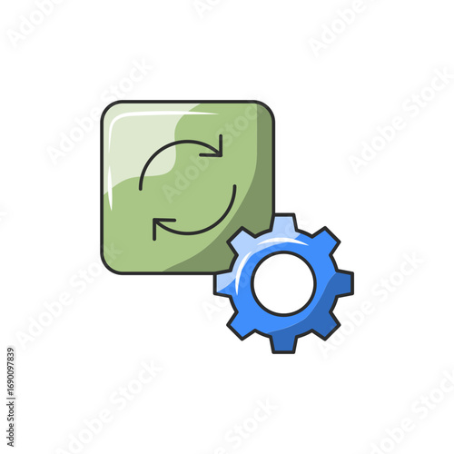 Settings Backup Icon, Data Save Outline for System