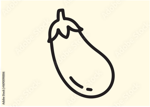 Eggplant Line art Vector design