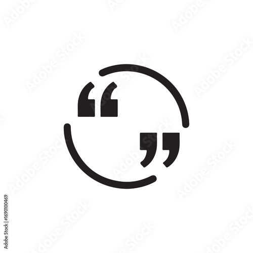 Quote icon on white back ground