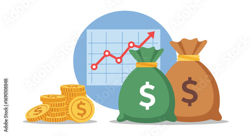 Financial Growth and Investment Success Concept.