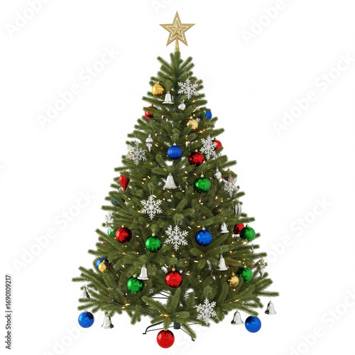Festive Holiday Cheer A Beautifully Decorated Christmas Tree Sparkling with Joy and Tradition