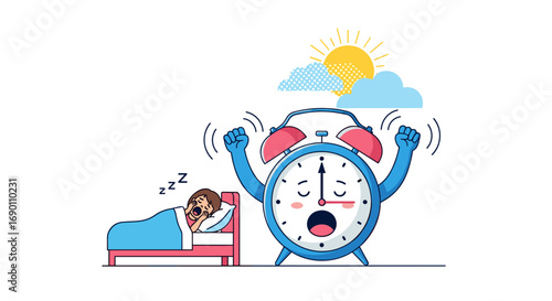 Waking up early in the morning with an alarm clock and sunshine is an important part of a healthy lifestyle