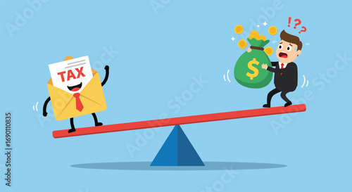Tax Versus Money on a Seesaw.