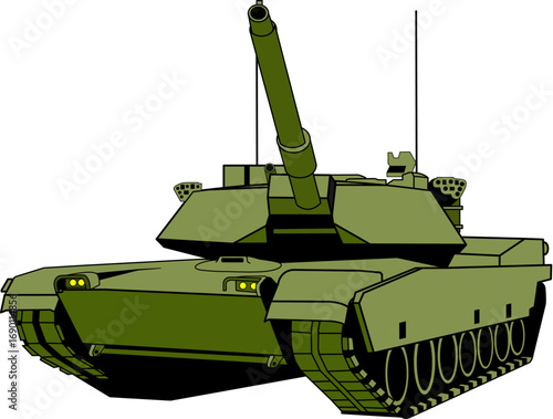 Modern military armored battle tank vector illustration scalable for various applications