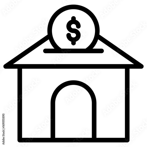 house with dollar coin, property value, home sale