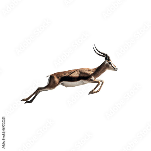 Graceful Gazelle in Mid-Leap A Stunning Wildlife Image