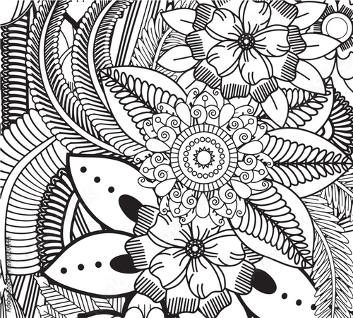 Printable flower coloring  for toddlers