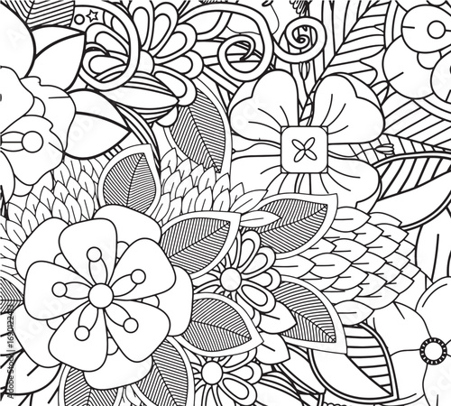 Therapeutic floral coloring sheets