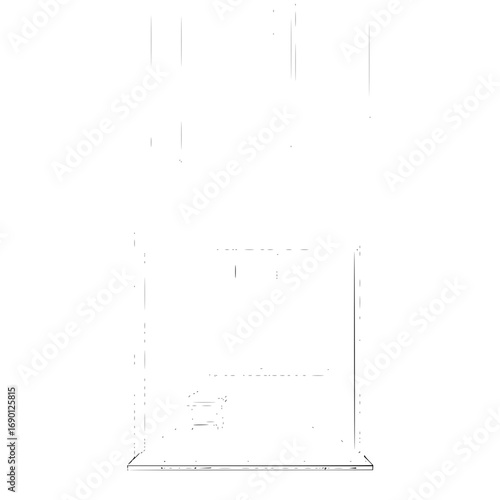 Minimalist room interior design illustration with bed and nightstand for modern home decor ideas and inspiration