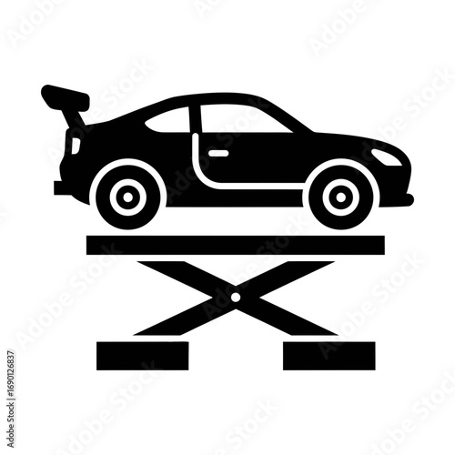 car lifting icon illustration