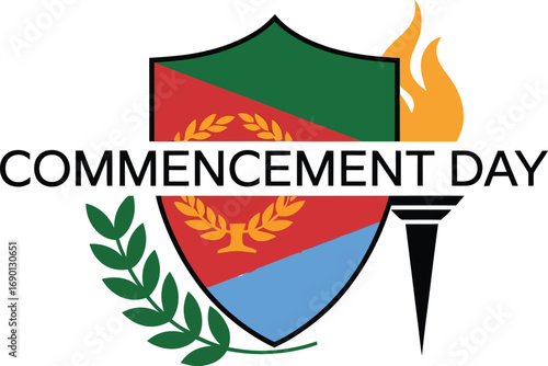 Eritrea Commencement Day National Celebration Vector Illustration