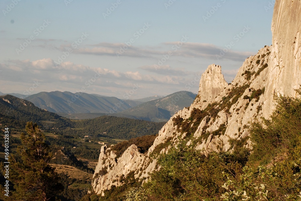 Obraz premium Landscape of mid-mountain in france