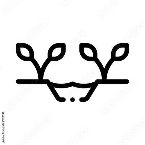 irrigation ditch line icon