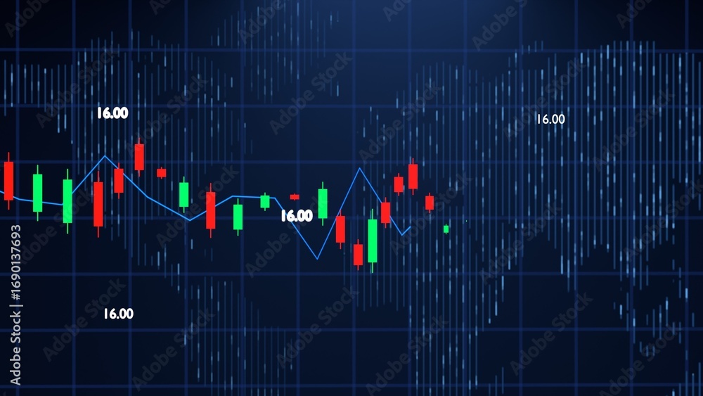 Fototapeta premium stock market graph