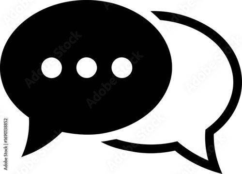 Simple speech bubbles talking icon message symbol communication