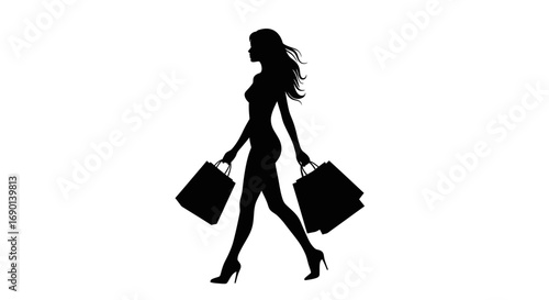 woman with shopping bags