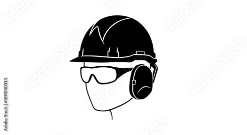 vector illustration of a military helmet