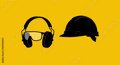 helmet and goggles