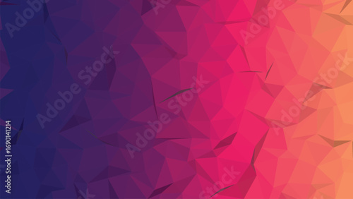 Abstract Red Pink Gradient Polygon Geometric Background