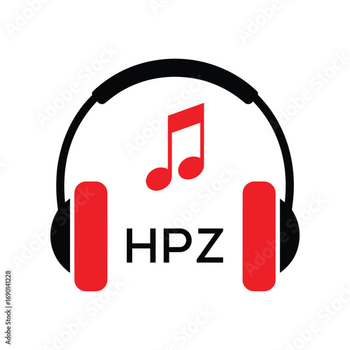 HPZ Headphone  Company logo. HPZ Music logo design for entrepreneur and business. HPZ best Branding icon.

