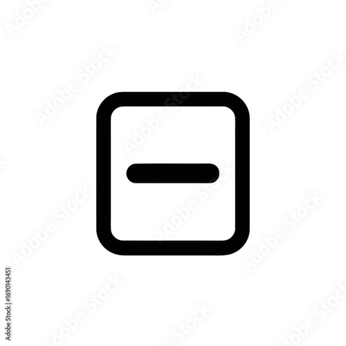 Simple square button with a horizontal minus symbol.
