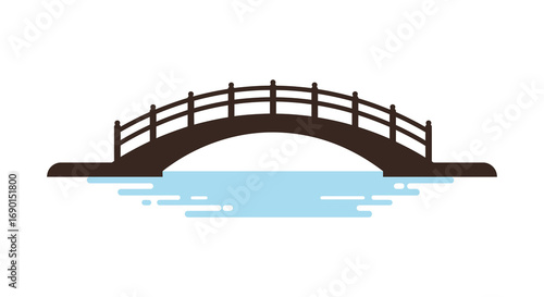 a serene bridge spans calm waters reflecting tranquility