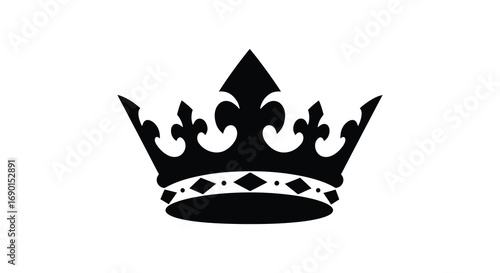 a black crown with intricate designs and sharp points