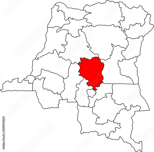A vector map of the Democratic Republic of Congo highlighting the Sankuru province. Perfect for geographical reports, data visualization, and presentations.

