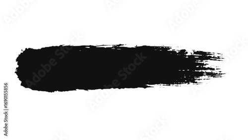 Vector art of abstract black ink brush stroke