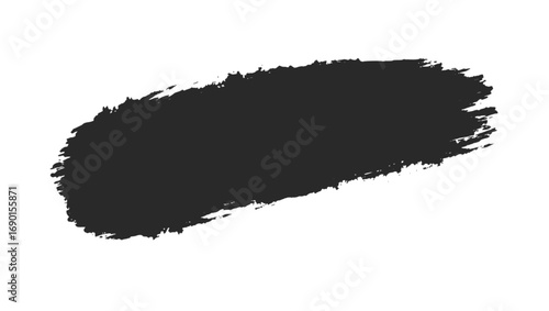 Vector art of abstract black ink brush stroke