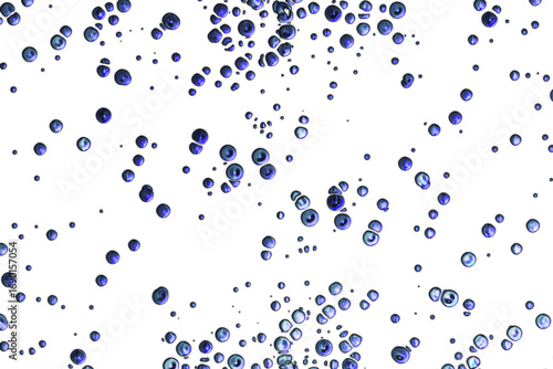 Iridescent liquid metal drops with pink and purple highlights abstract 3D pearlescent particles for tech banners marketing advertising futuristic design presentations and digital graphics. PNG
