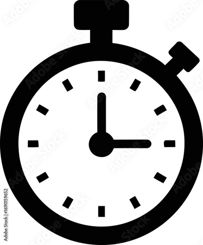 Simple stopwatch icon for measuring time