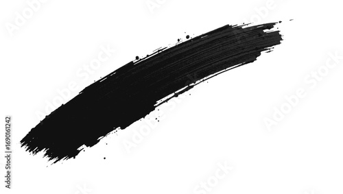 Vector art of abstract black ink brush stroke