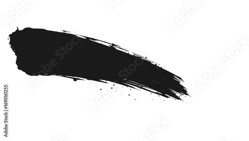 Vector art of abstract black ink brush stroke