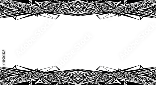 Dynamic black and white abstract geometric design for modern web backgrounds and creative projects
