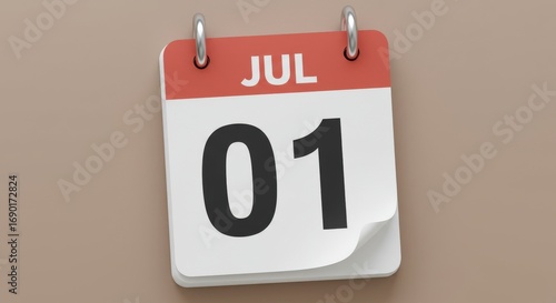 Calendar with July 1st Marked Represents New Beginnings and Important Dates for Business and Personal Planning Needs