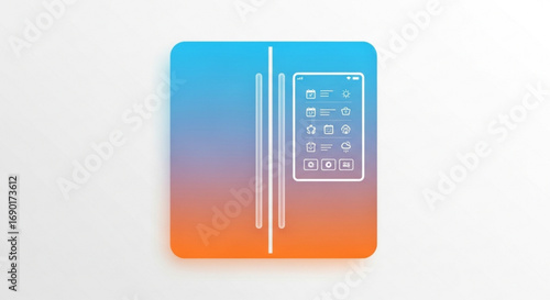 Modern smart refrigerator with integrated digital screen displaying smart home control options for a futuristic and connected kitchen experience
