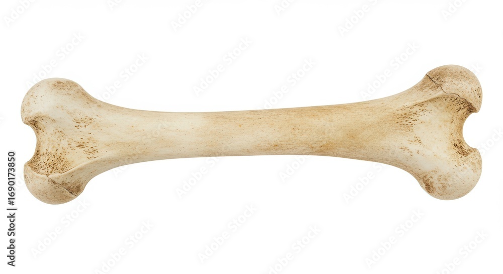 Detailed Bone Specimen on White Backdrop Anatomy Education and Paleontological Studies Osteology Exploration of Skeletal Remains