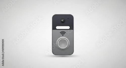 Smart doorbell with built-in camera and WiFi connectivity for home security, modern design with easy installation for enhanced safety and peace of mind