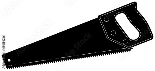 blade illustration tool silhouette equipment logo saw icon work outline hacksaw cut metal construction industry steel industrial wood carpentry shape job vector graphic background