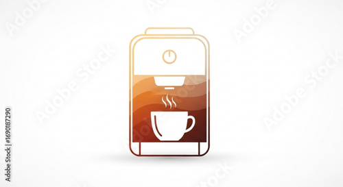 Enjoy a fresh, hot cup of coffee expertly brewed by a sleek, modern coffee machine, perfect for energizing your morning routine or a midday pick-me-up.