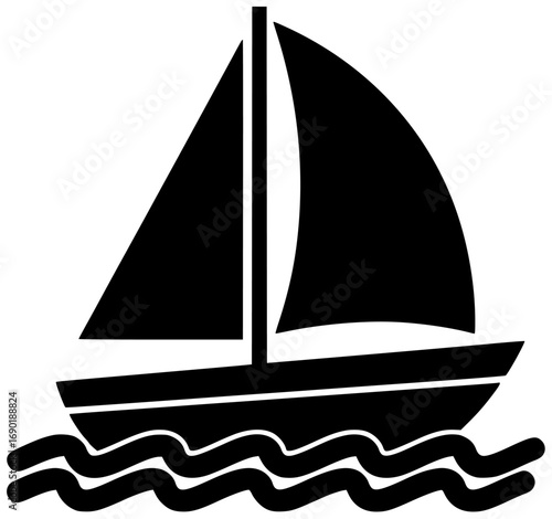 sailboat illustration sea silhouette travel logo ocean icon boat outline yacht nautical ship summer sail water marine nature blue shape with vector graphic background