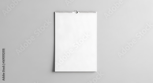 Blank Wall Calendar Mockup.