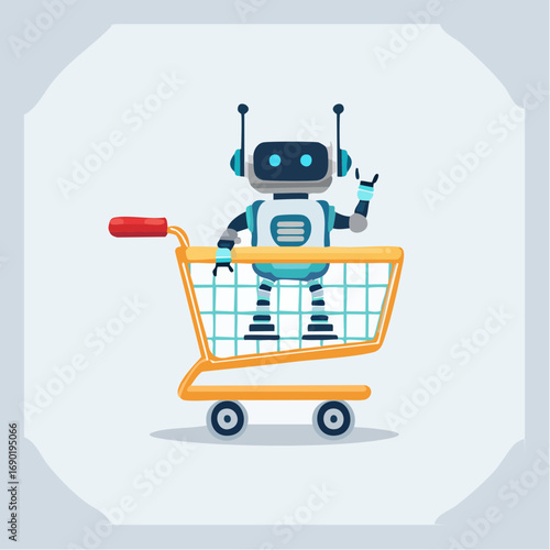 Robot In Shopping Cart