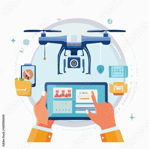 Drone Delivery System With Tablet Interface