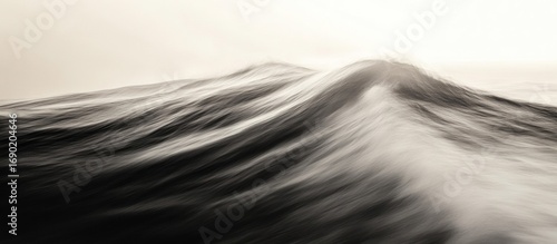 Abstract Swirling Water in Black and White